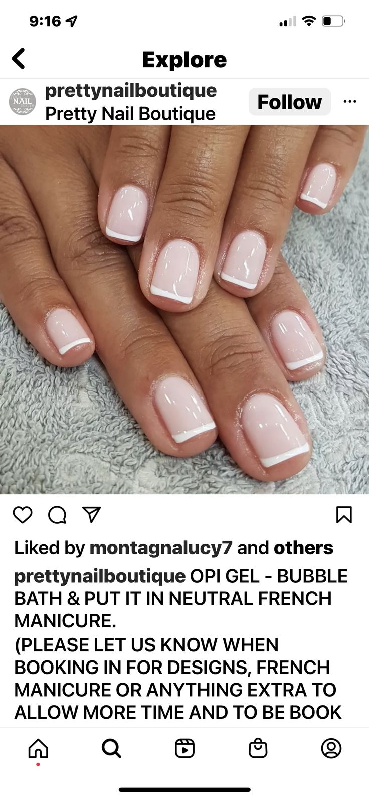 Sheer Manicure Natural, Opi Gel French Manicure Colors, French Manicure With Bubble Bath Opi, Milky Pink French Manicure, Opi French Manicure Colors, Bubble Bath French Nails, French Tip Shellac Nails, French Shellac Nails, Funny Bunny French Nails