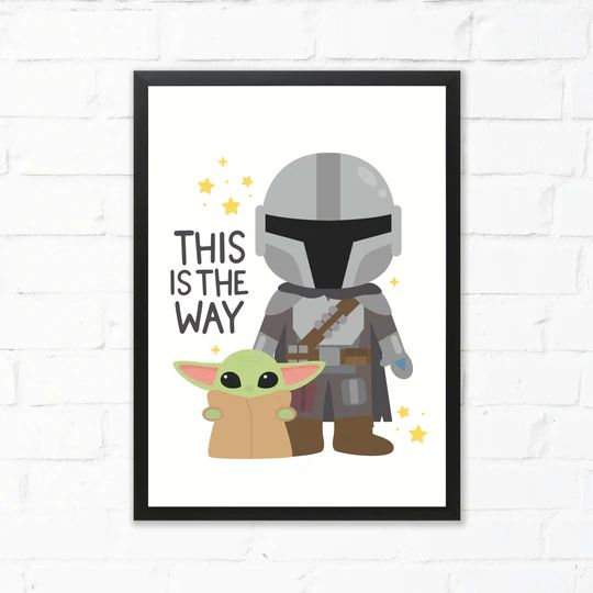 a star wars poster with an image of the child yoda and baby yoda