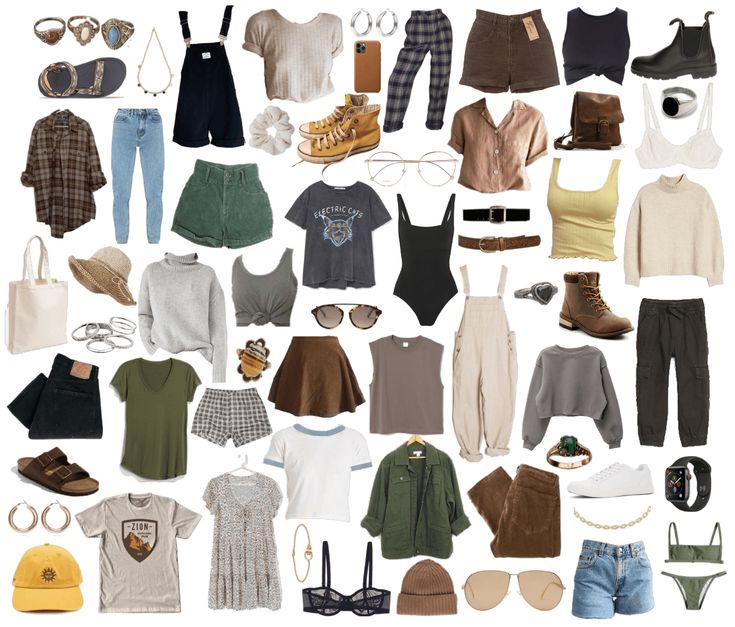 Dream Wardrobe outfit ideas | Simple, granola-inspired, capsule wardrobe Outfits Granola Aesthetic, Boho Grunge Capsule Wardrobe, Easy Granola Outfits, Hippy Capsule Wardrobe, Edgy Granola Outfits, Modern Granola Outfits, Capsule Wardrobe Outdoorsy, Outfit Ideas Nature Aesthetic, Granola Alternative Style