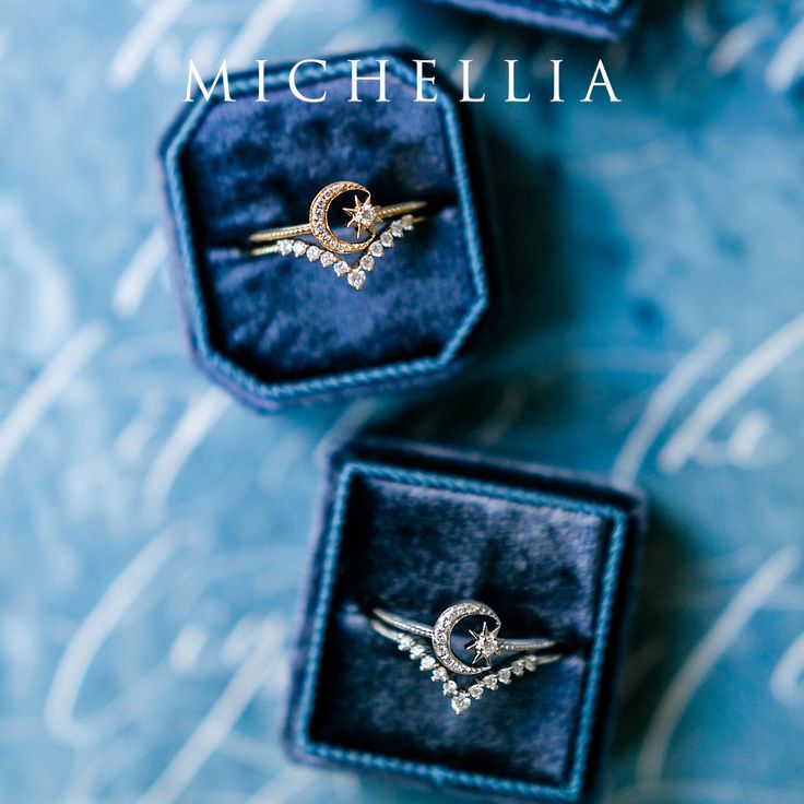 "Our current turnaround time for regular orders is 6-8 weeks. For urgent orders, please shop our Ready-to-Ship collection below (7-10 business days): https://michellia.com/collections/ready-to-ship (please copy and paste into browser) -------- 「Divina」- Diamond Moon and Star Ring | R3006 It's been almost half a century since we realized the dream to put a person on the moon. No one knew if it was possible, but every single effort was put forth to make it happen. Our exquisite \"Divina\" set was Crescent Rose Cut Diamond Jewelry Gift, Crescent Shaped Rose Cut Diamond Jewelry Gift, Elegant Crescent Moon Charm Rings, Fine Jewelry With Moon Charm For Wedding, Elegant Sun And Moon Design Promise Rings, Celestial Style 14k Rose Gold Diamond Ring, Celestial Rose Gold Diamond Ring In 14k Gold, Luxury Moon-shaped Wedding Jewelry, Celestial Moonstone Ring For Wedding