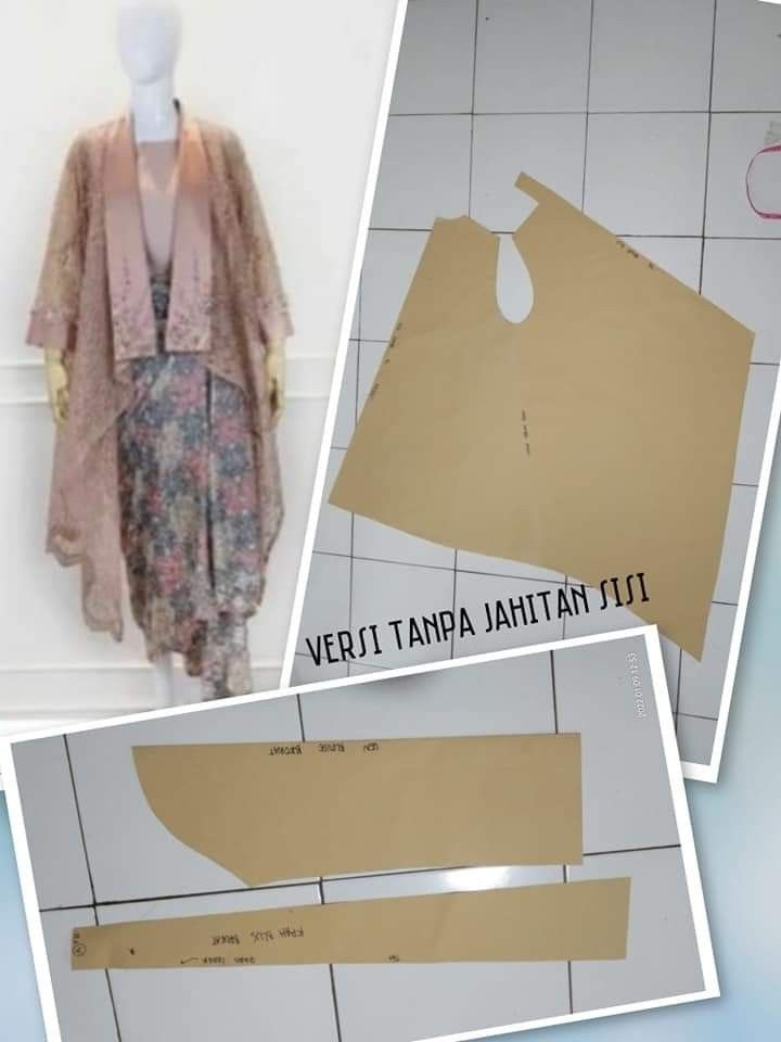 Pola Outer Panjang, Pola Outer Kekinian, Pola Outer Batik, Pola Outer Kimono, Pola Kaftan, Pola Kardigan, Pola Kebaya, Mode Batik, Outer Batik