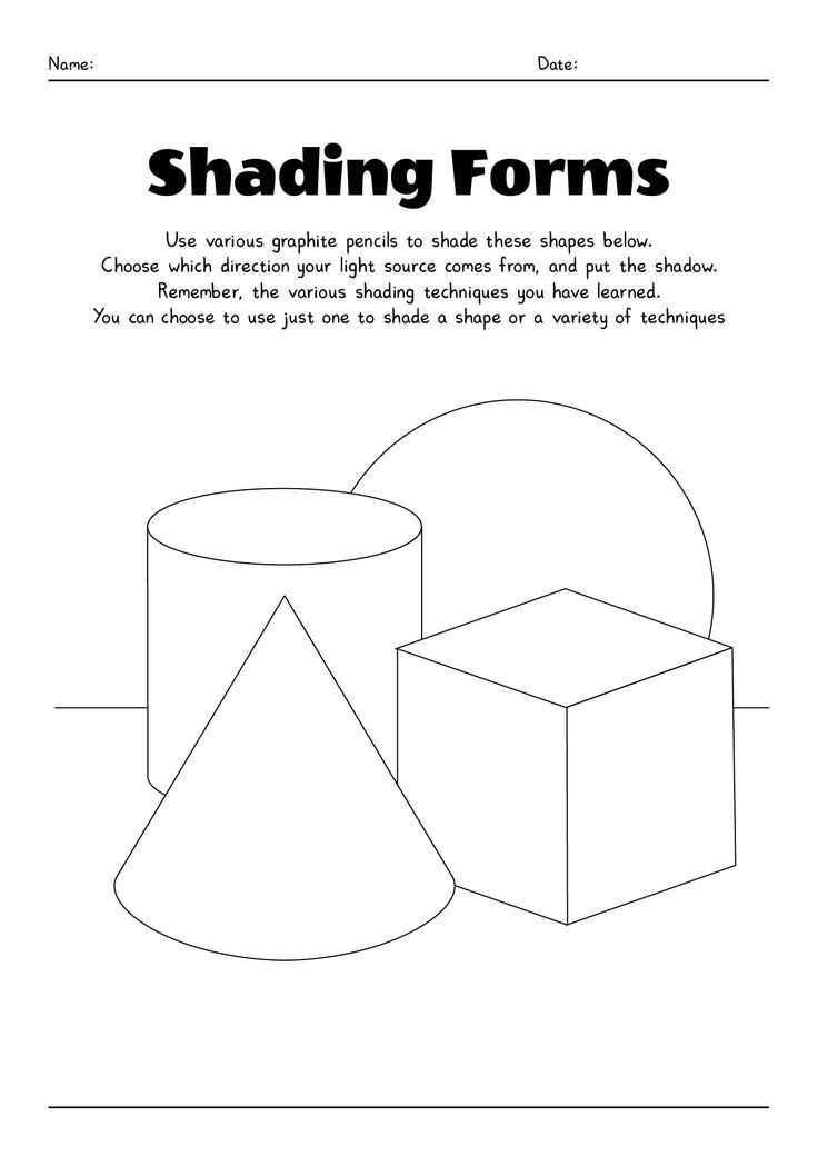 a worksheet showing the shape and size of shapes that are shown in this book