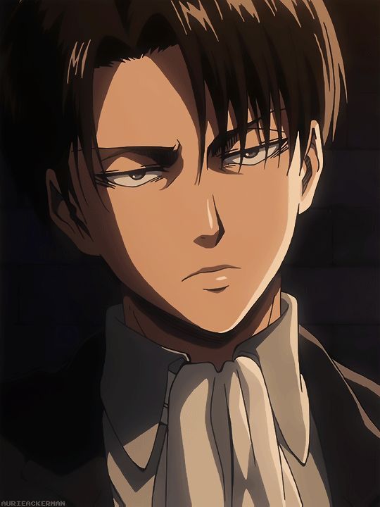 an anime character with black hair wearing a bow tie and looking at the camera while staring into the distance