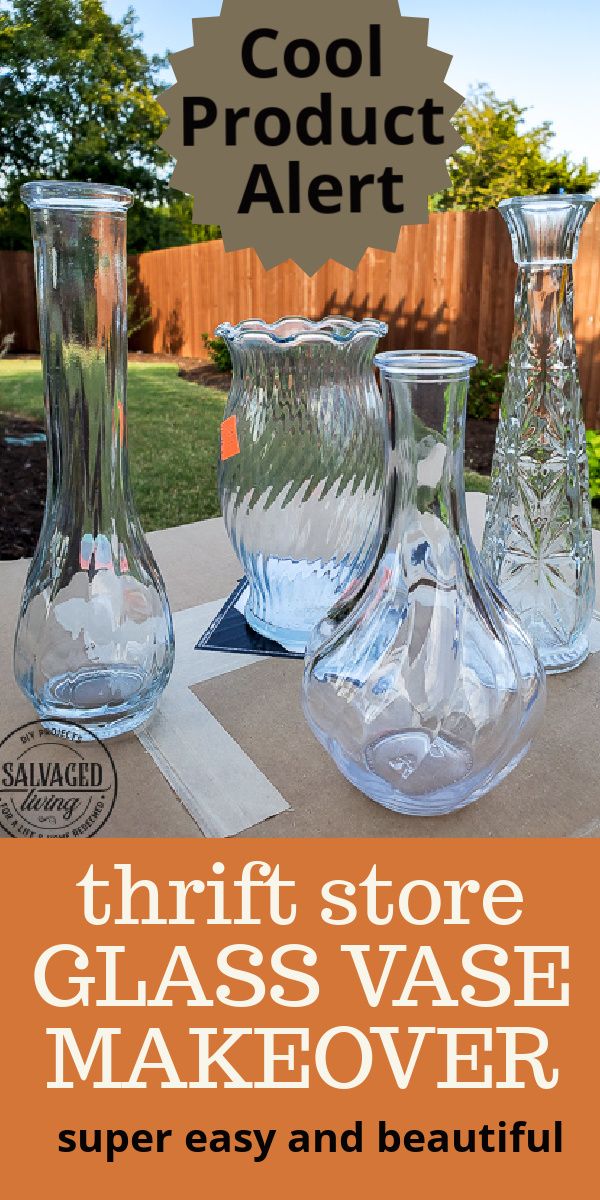 three glass vases sitting on top of a table with the words cool product alert