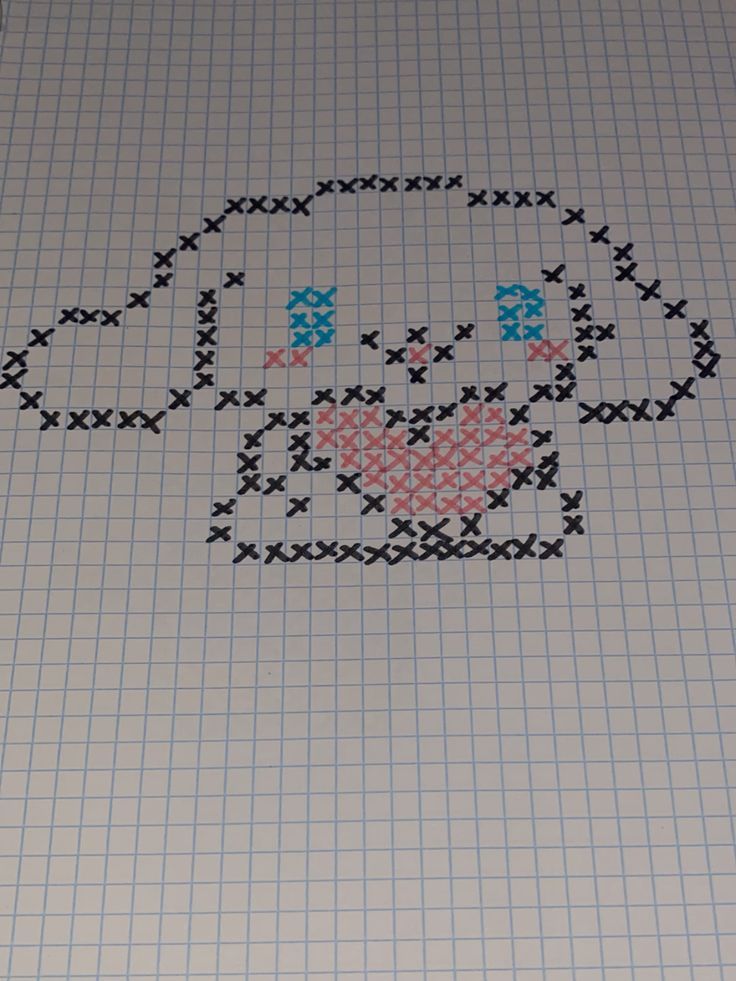 a cross - stitch pattern with an image of a dog's head on it