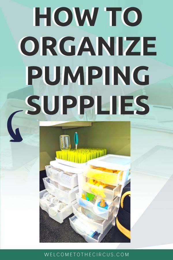 the words how to organize pumping supplies are shown