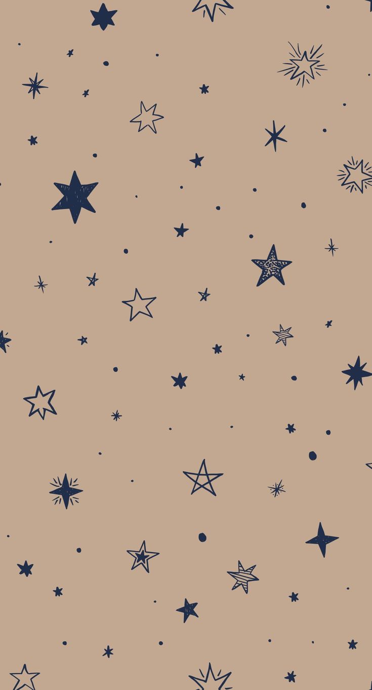 an image of stars in the sky on a beige background with blue and white colors