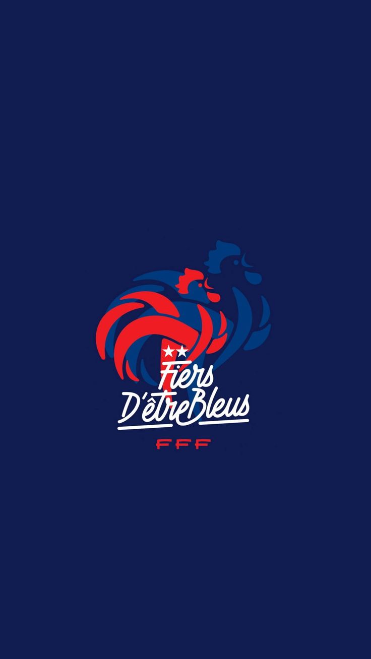 the french football team logo on a dark blue background