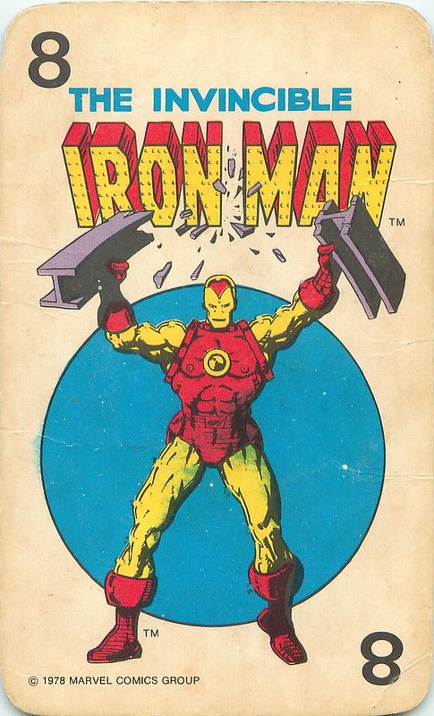 an old comic book with iron man on the cover