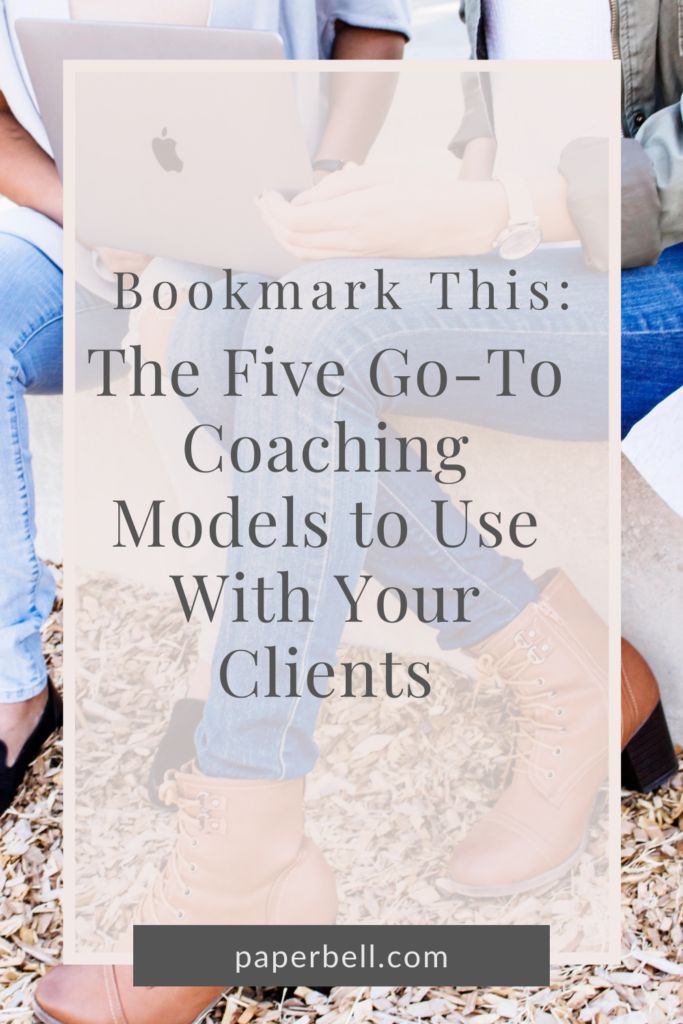 three people sitting on the ground with text overlay reading bookmark this the five go - to coaching models to use with your client