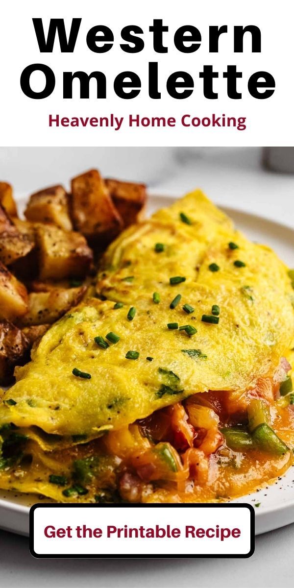 an omelette is shown on a plate with potatoes