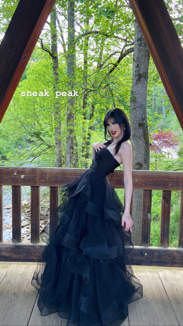 Emo Prom Dresses Gothic Fashion, Acubi Prom Dresses, Gothic Black Prom Dress, Rockstar Prom Dresses, Emo Graduation Outfit, Goth Graduation Outfit, Goth Dress Prom, Edgy Prom Dress, Goth Prom Dresses