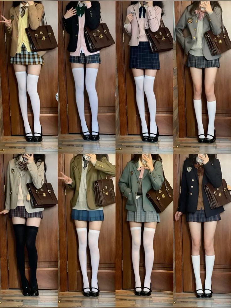 Korean Uniform Outfits, Styled Uniform School, Japanese Fashion Girls Outfit School, Cute Japanese School Outfits, Cute Japanese Uniforms, School Aesthetic Outfits Uniform, Japanese School Aesthetic Uniform, Cute School Uniform Ideas, Cute Ways To Style School Uniforms