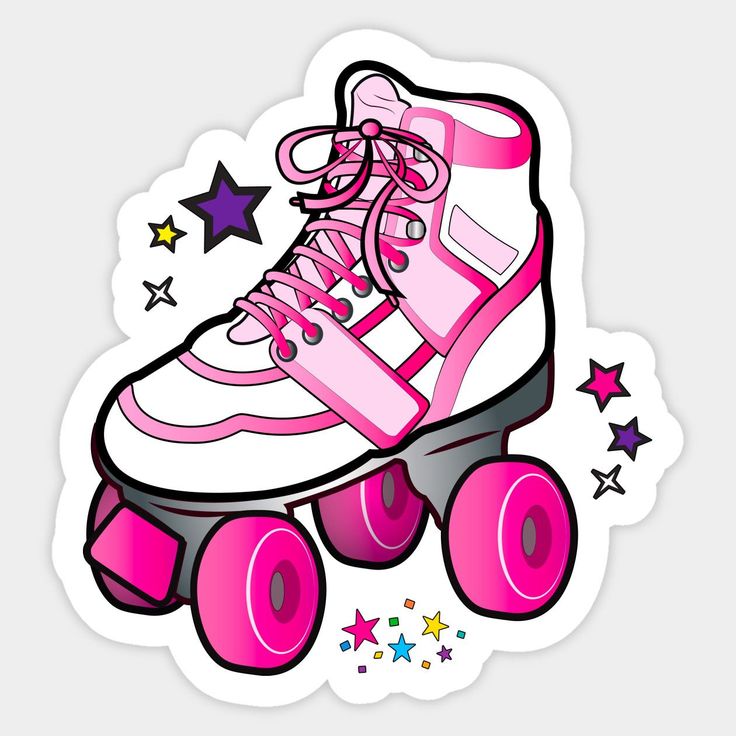 Roller Skate In Pink Sticker Pink Roller Skates, Skate Stickers, Pearl Party, Photo Frame Wallpaper, Barbie Birthday Party, Barbie Theme, Barbie Cake, Retro Theme, Barbie Birthday