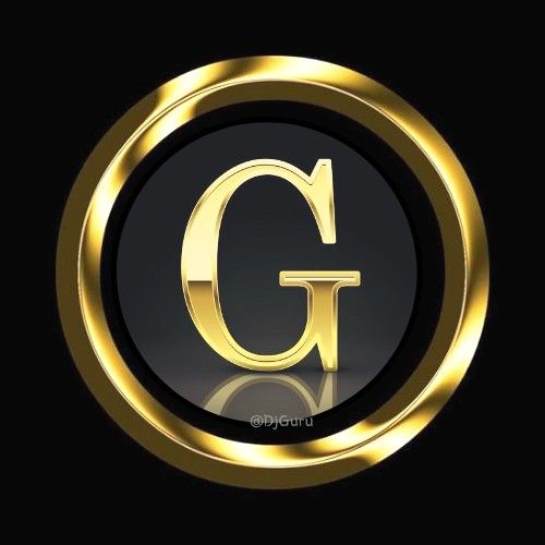 the golden letter g in a circle on a black background stock photo - budget conscious