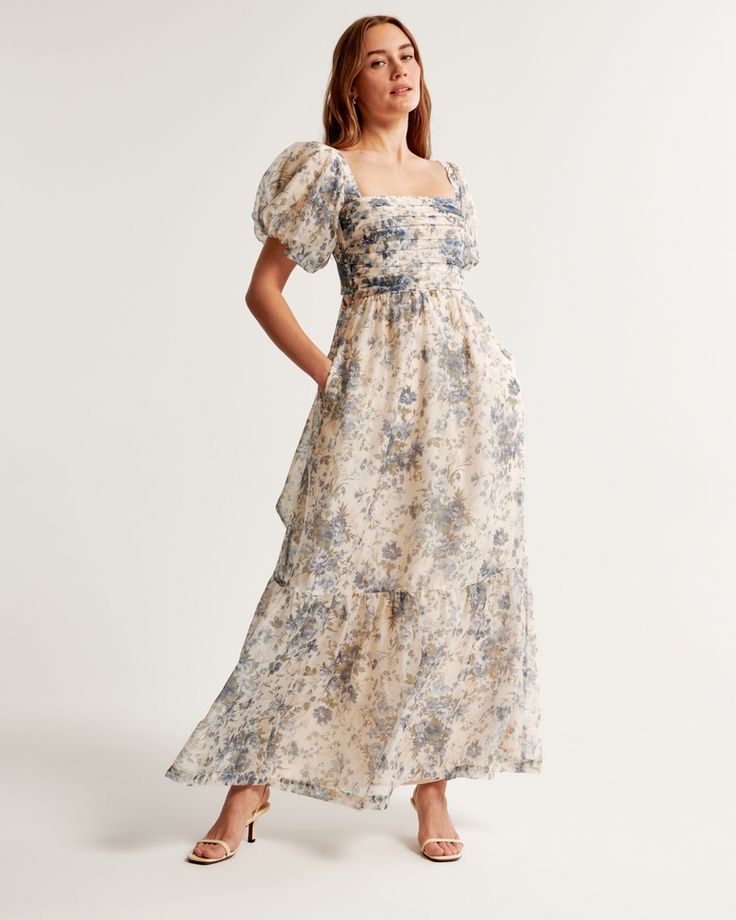 Abercrombie And Fitch Outfits, Abercrombie And Fitch Dresses, Engagement Session Outfits, Button Front Dress, Gowns With Sleeves, Abercrombie And Fitch, Wrap Dress Floral, Outfits Women, Guest Outfit