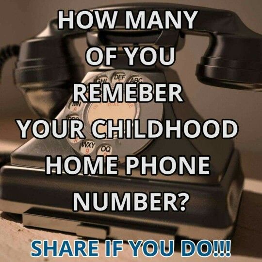 an old phone with the text how many of you remember your childhood home phone number? share if you do