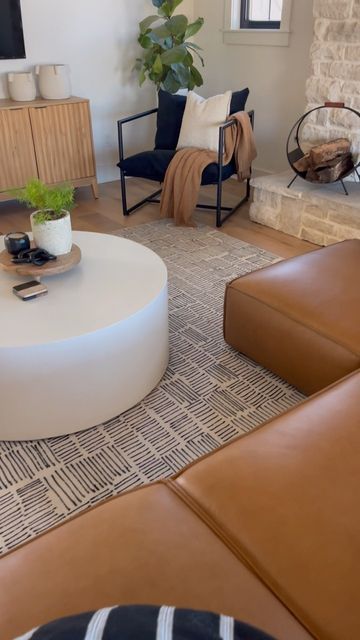 a living room filled with furniture and a flat screen tv mounted on a wall above a fire place