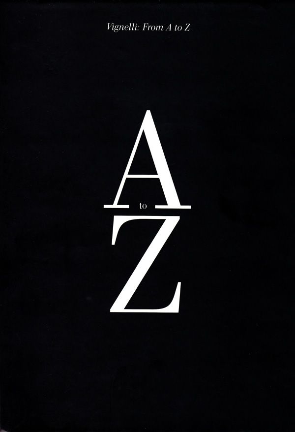 a black and white book with the letters a to z on it's cover