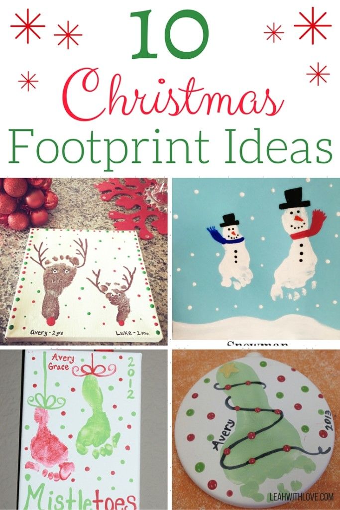 the top ten christmas footprint ideas for kids