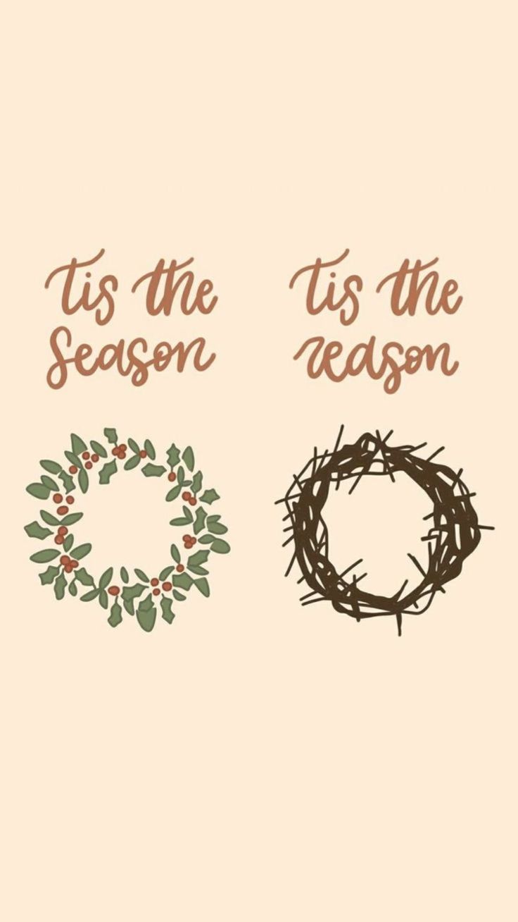 two christmas wreaths with the words tis the season, tis the season and tis the season