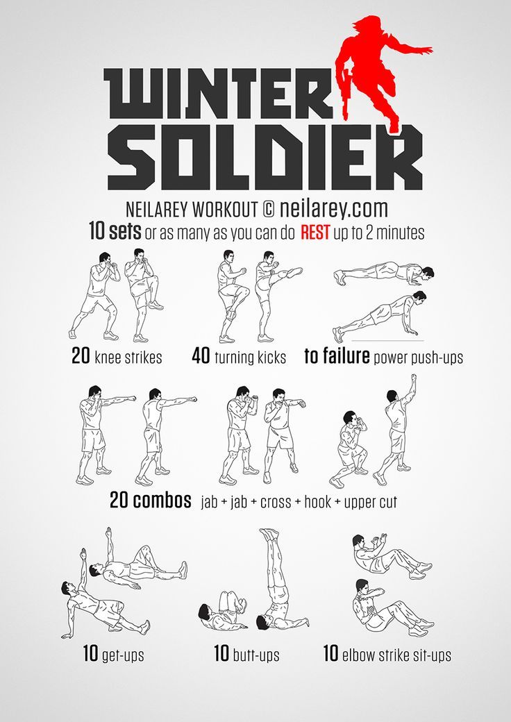 the winter soldier workout poster shows how to do it in 10 minutes, including exercises