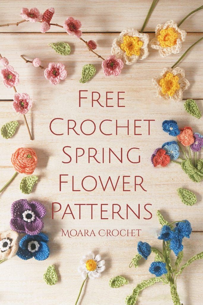 crochet spring flower patterns with the title free crochet spring flower patterns