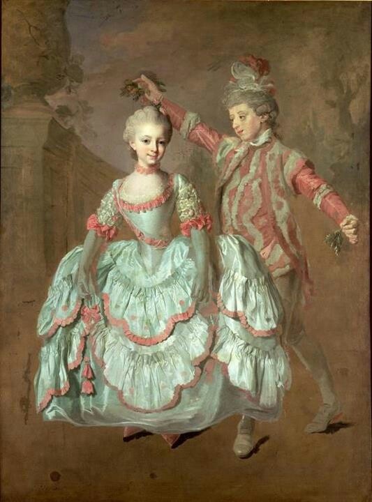 Victorian dancing Dancing Children, Rococo Painting, Fashion History Timeline, Rococo Art, Rococo Fashion, 18th Century Fashion, Century Clothing, Oil Canvas, High Society