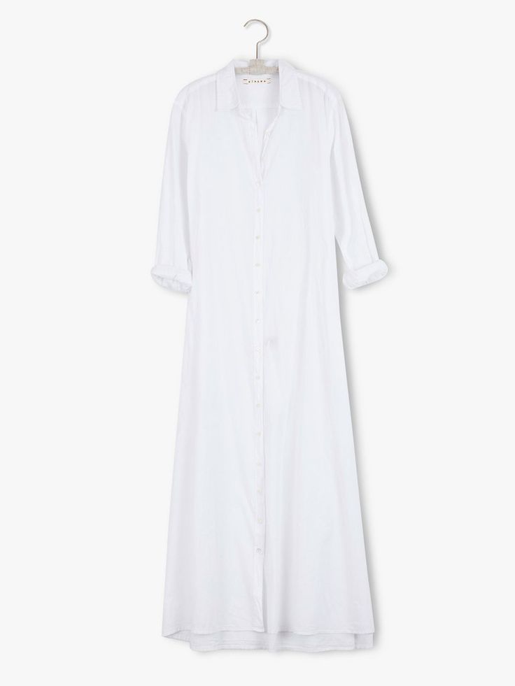 White Boden Dress Relaxed Fit Cotton Maxi Dress For Daywear, Summer Cotton Dress With Spread Collar, Spring Daywear Dress With Shirttail Hem, Elegant Cotton Shirt Dress With Shirttail Hem, Summer Classic Long Sleeve Maxi Dress, Classic Long Sleeve Maxi Dress For Summer, Classic Long Sleeve Summer Maxi Dress, Classic White Long Sleeve Maxi Dress, Chic Long Cotton Shirt Dress