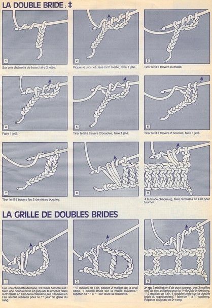 instructions on how to crochet the double bridle with pictures in french