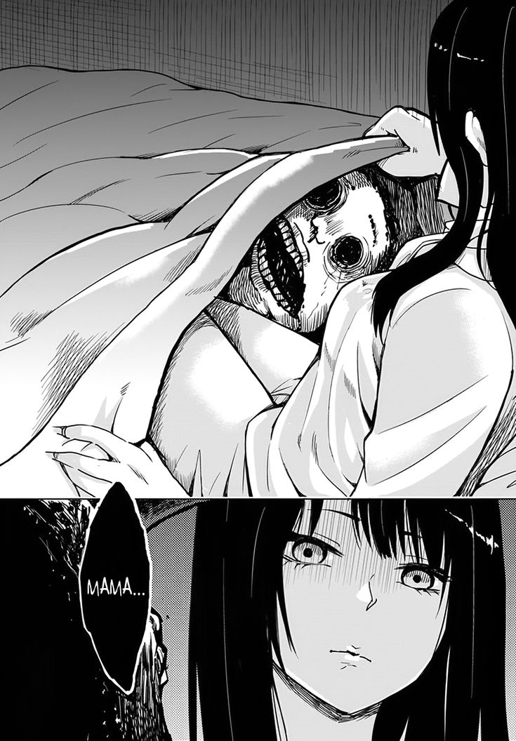 an anime scene with two women in bed and one is holding her head up to the side