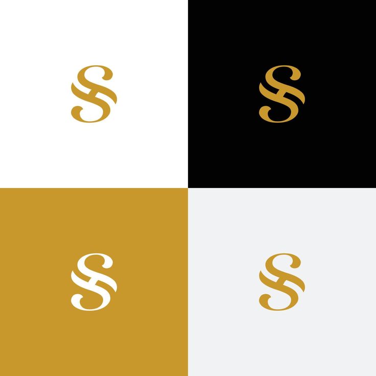 the letter s is made up of gold and black letters, which appear to be intertwined