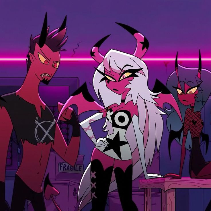 Helluva boss Veronika demons Veronika Mayday, Helluva Boss Aesthetic, Verosica Mayday, 90s Animation, Characters From Cartoons, Verosika Mayday, New Tone, Minecraft Anime, Oc Base