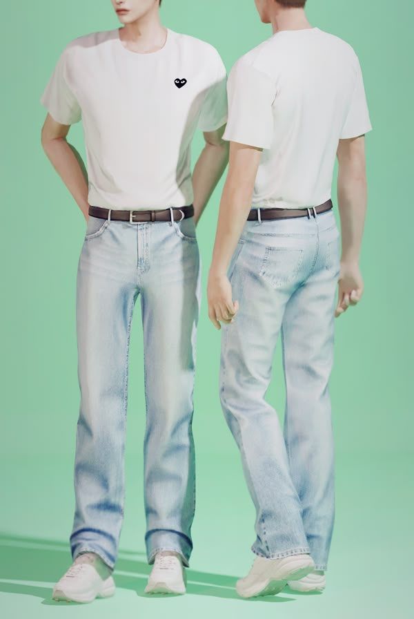 two young men standing next to each other in front of a green background with white shoes