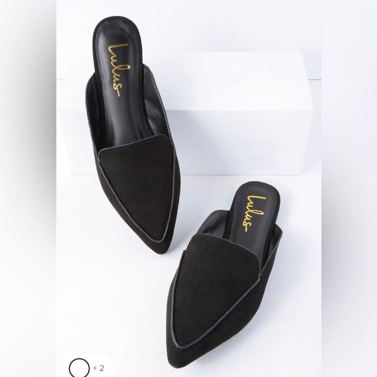 Loafer Slides Suede Material Brand New, Never Worn Size 6 Suede Loafers Women, Loafer Slides, Office Flats, Vegan Shoes Women, Pointed Loafers, Black Suede Flats, Patent Loafers, Loafers Women, Black Suede Loafers