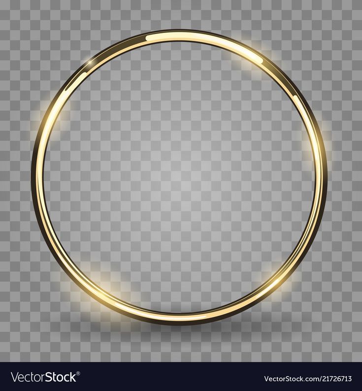 a gold ring on a transparent background with clippings for text or an image