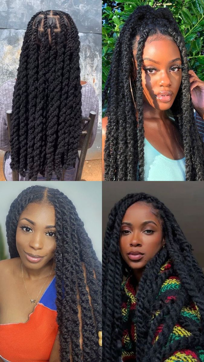 Different Types Of Twist Braids, Marley Twists Jumbo, Marley Twist Updo Hairstyles, Marley Twist Hairstyles Over Locs, Marly Twist Long, Trending Protective Hairstyles, Marley Braids Hairstyles, Large Marley Twists, Different Types Of Locs