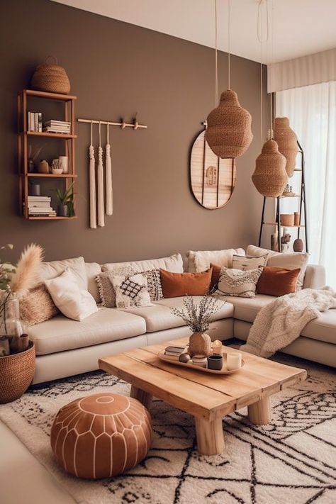 a living room filled with lots of furniture and decor