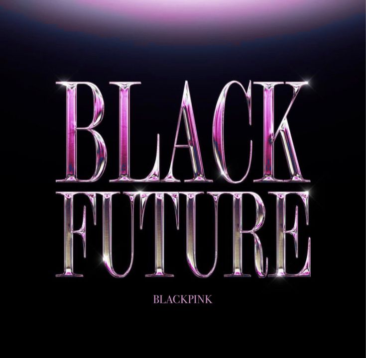 the black future logo is shown in pink and purple letters, against a dark background