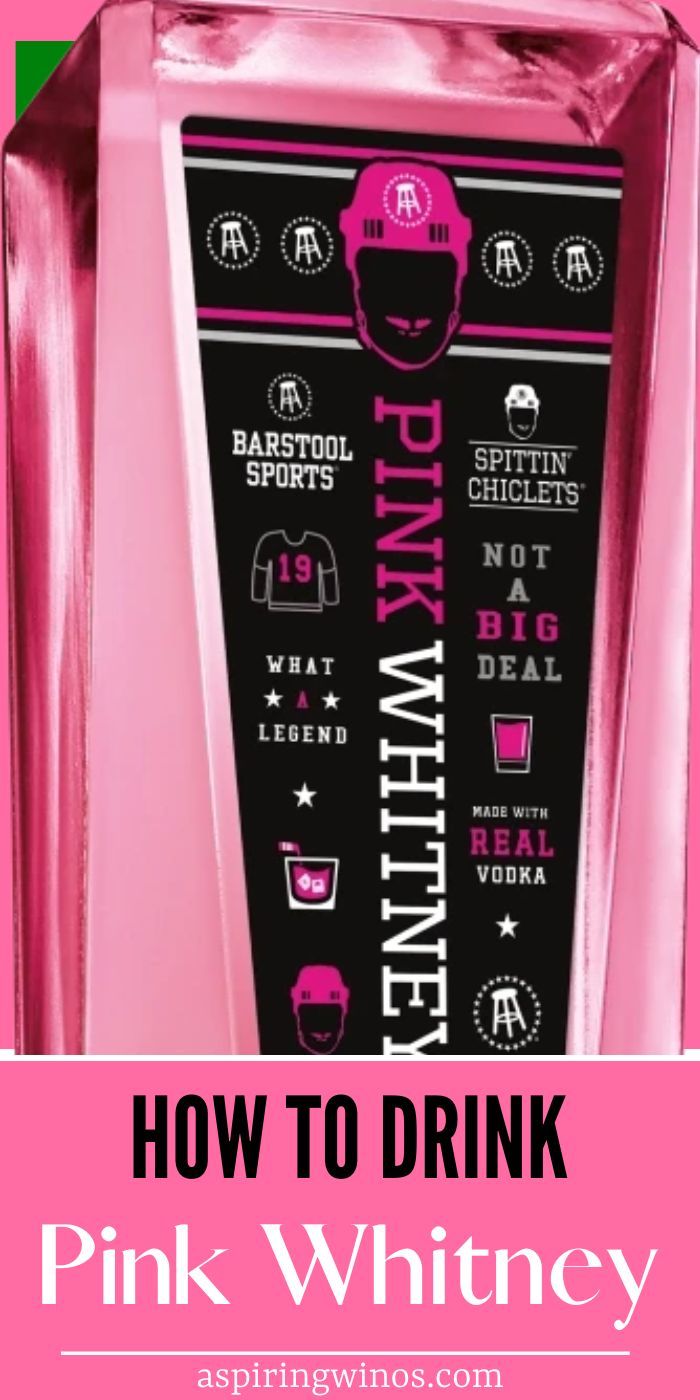 a pink drink dispenser with the words how to drink pink whine on it