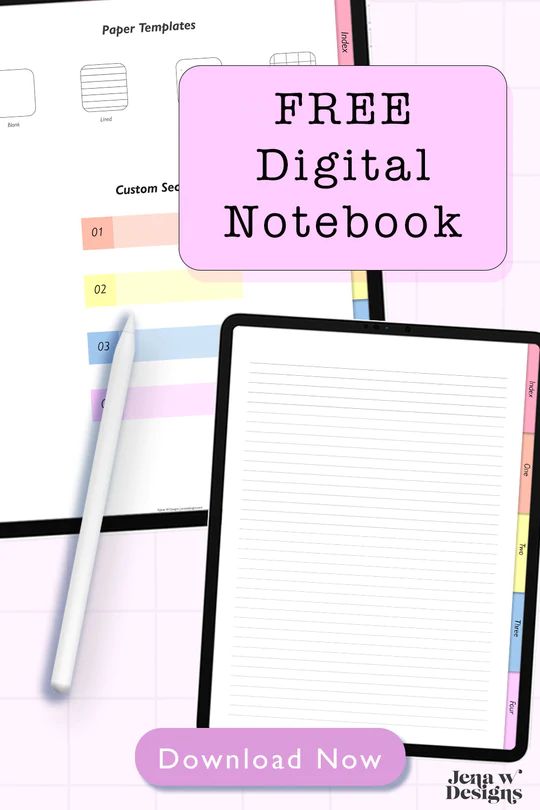 the free digital notebook is open and ready to be used as a printable book