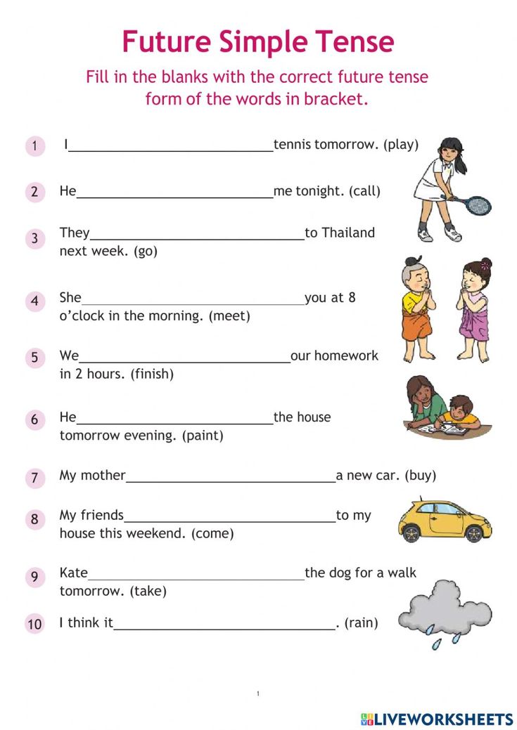 an english worksheet with pictures and words