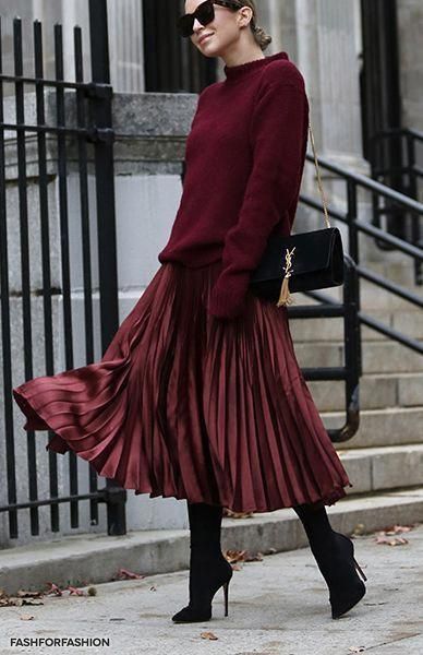 Bordeaux. Rok Outfit, Skirt Diy, Eve Outfit, New Years Eve Outfits, Looks Street Style, Trik Fotografi, Black Women Fashion, Looks Chic, Fall Winter Style