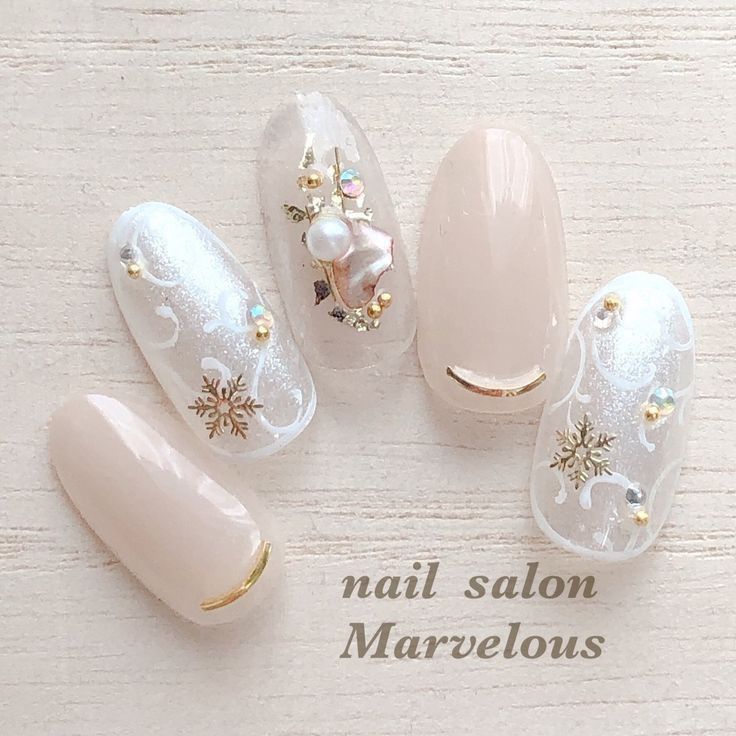 It Nails, Nail Art Designs Images, Art Deco Nails, Asian Nails, Fantasy Nails, Subtle Nails, Japanese Nail Art, Seasonal Nails, Christmas Nail Art Designs