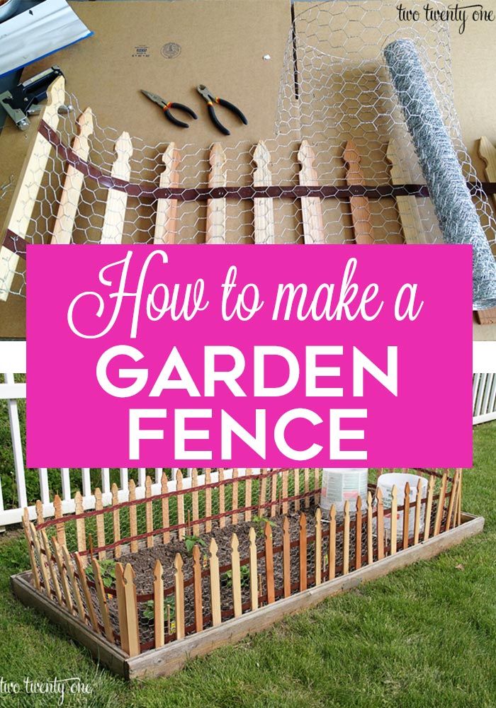 how to make a garden fence from an old fence board and some other things on the ground