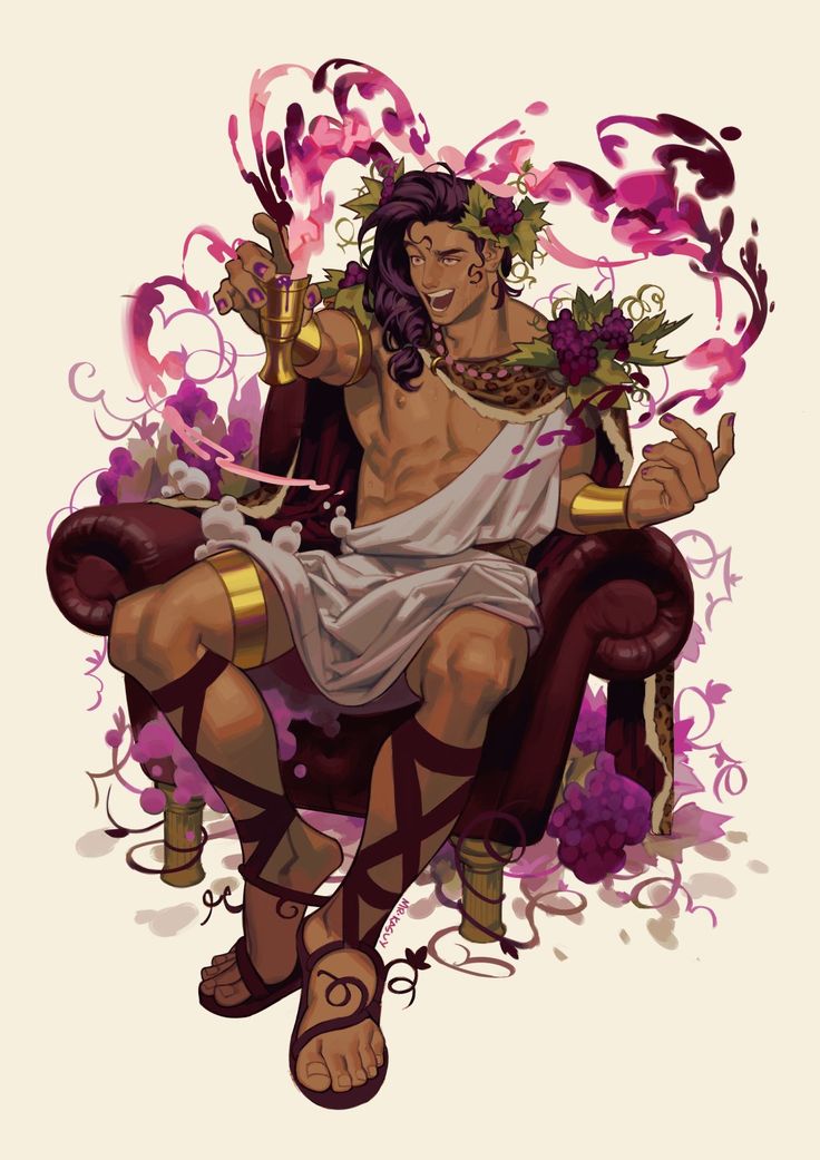 an image of a man sitting in a chair with flowers on his head and legs