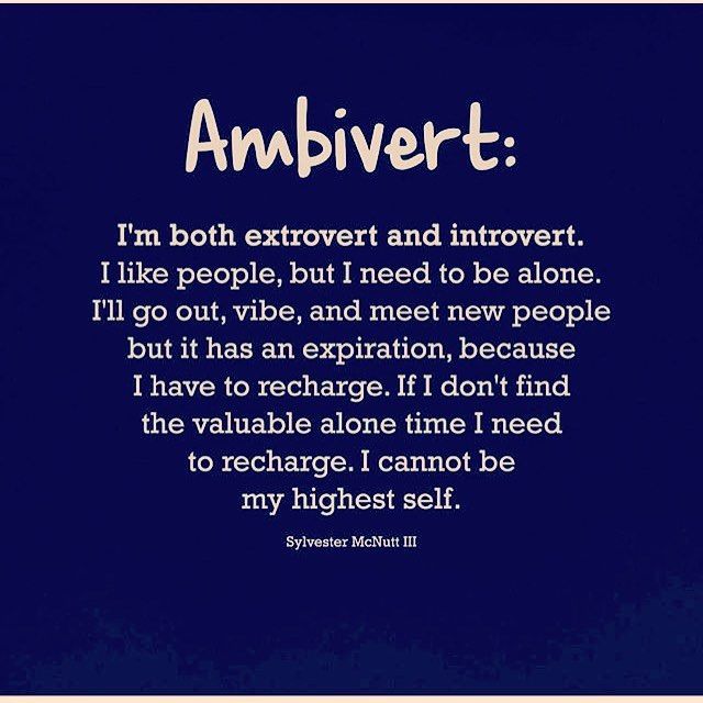 an image with the words ambivert written in white and black on it