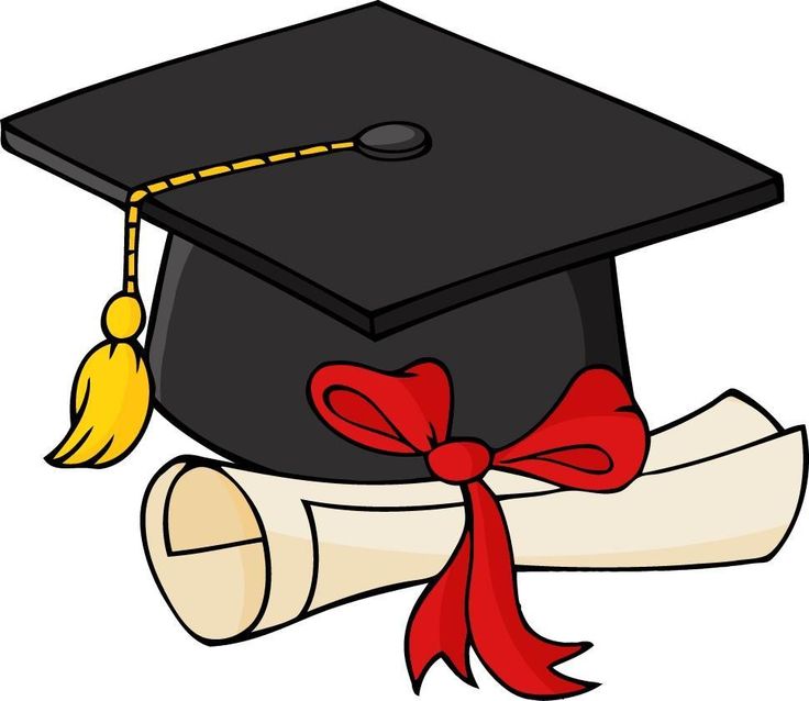 a graduation cap and diploma scroll with a red ribbon on it, sitting in front of a white background