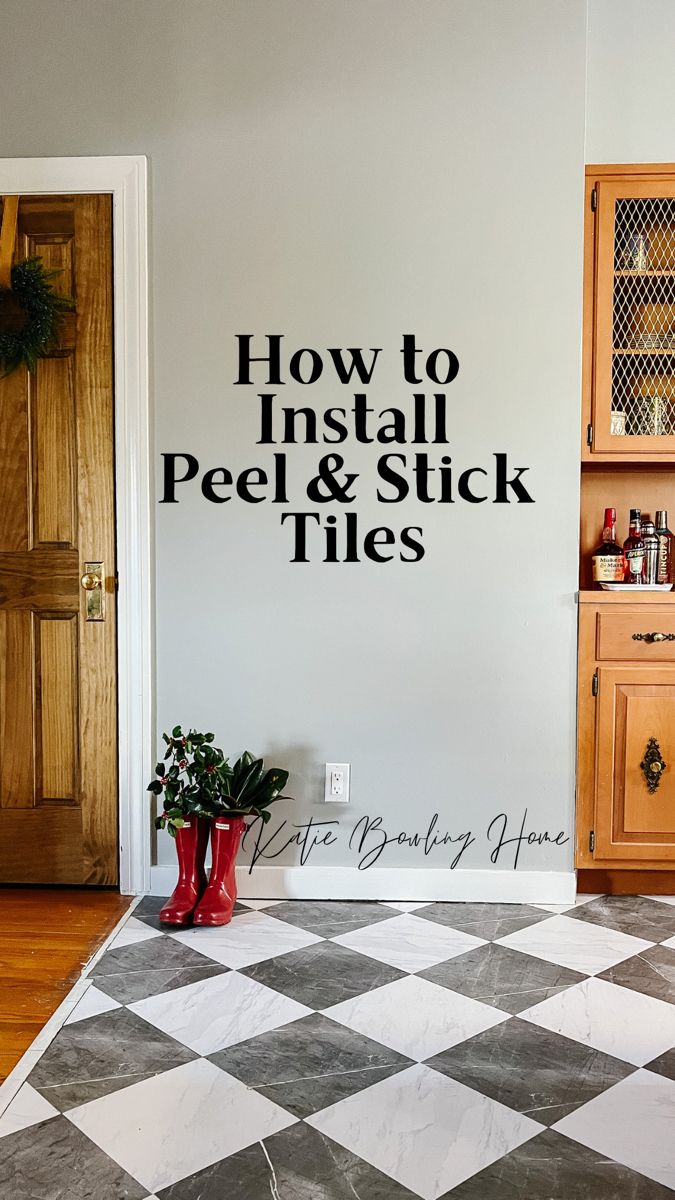 how to install peel and stick tiles on the wall