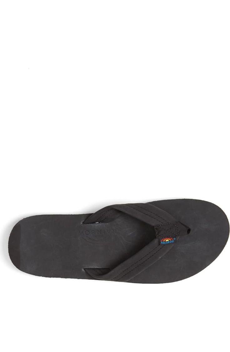 Rainbow '301Alts' Sandal (Men) | Nordstrom Classic Beach Flip Flops With Textured Footbed, Comfortable Flip Flops With Leather Footbed, Classic Slip-on Beach Flip Flops, Casual Toe Post Flip Flops With Leather Footbed, Classic Beach Slip-on Flip Flops, Classic Beach Flip Flops, Casual Flip Flops With Branded Insole And Toe Post, Classic Black Flip Flops With Cushioned Footbed, Classic Black Cushioned Flip Flops